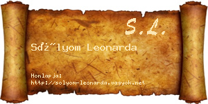 Sólyom Leonarda névjegykártya